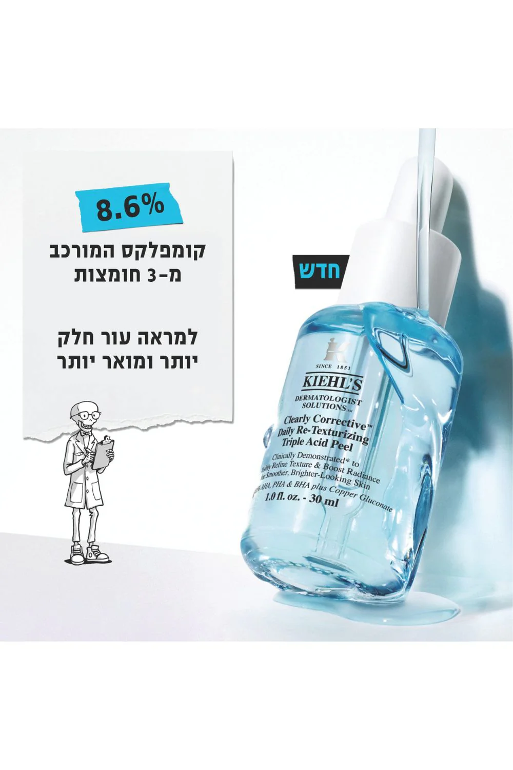 סרום לאיזון העור 30 מ"ל DERMA SKIN - Image 3