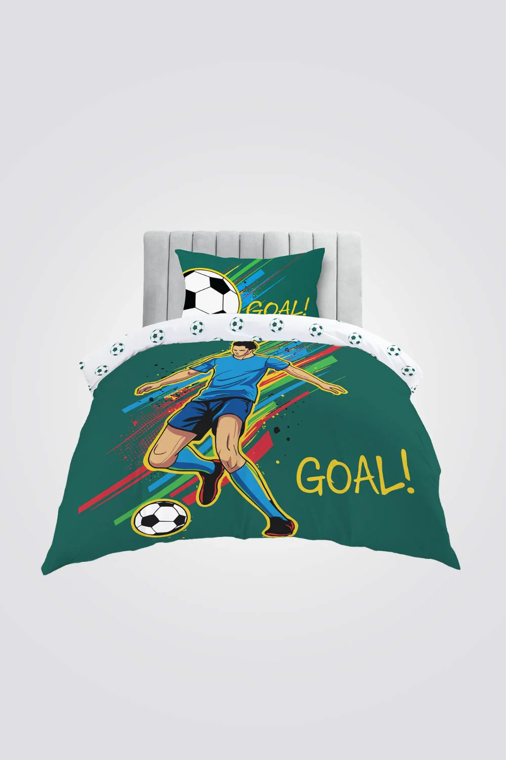 סט מצעים מיטה וחצי לילדים 120/200 ס"מ GOAL | רד צ'ילי - Image 2