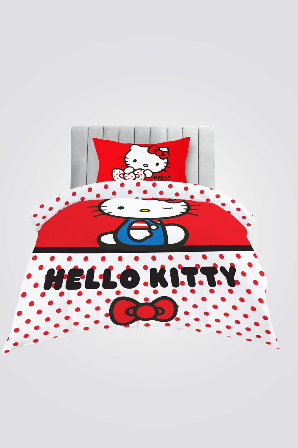 סט מצעים מיטת יחיד לילדים 90/200 ס"מ HELLO KITTY RETRO | רד צ'ילי - Image 2
