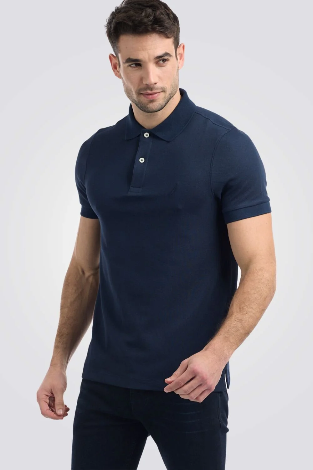 פולו SLIM FIT מנדף זיעה כחול נייבי