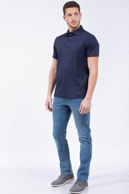 פולו SLIM FIT מנדף זיעה נייבי - Image 3