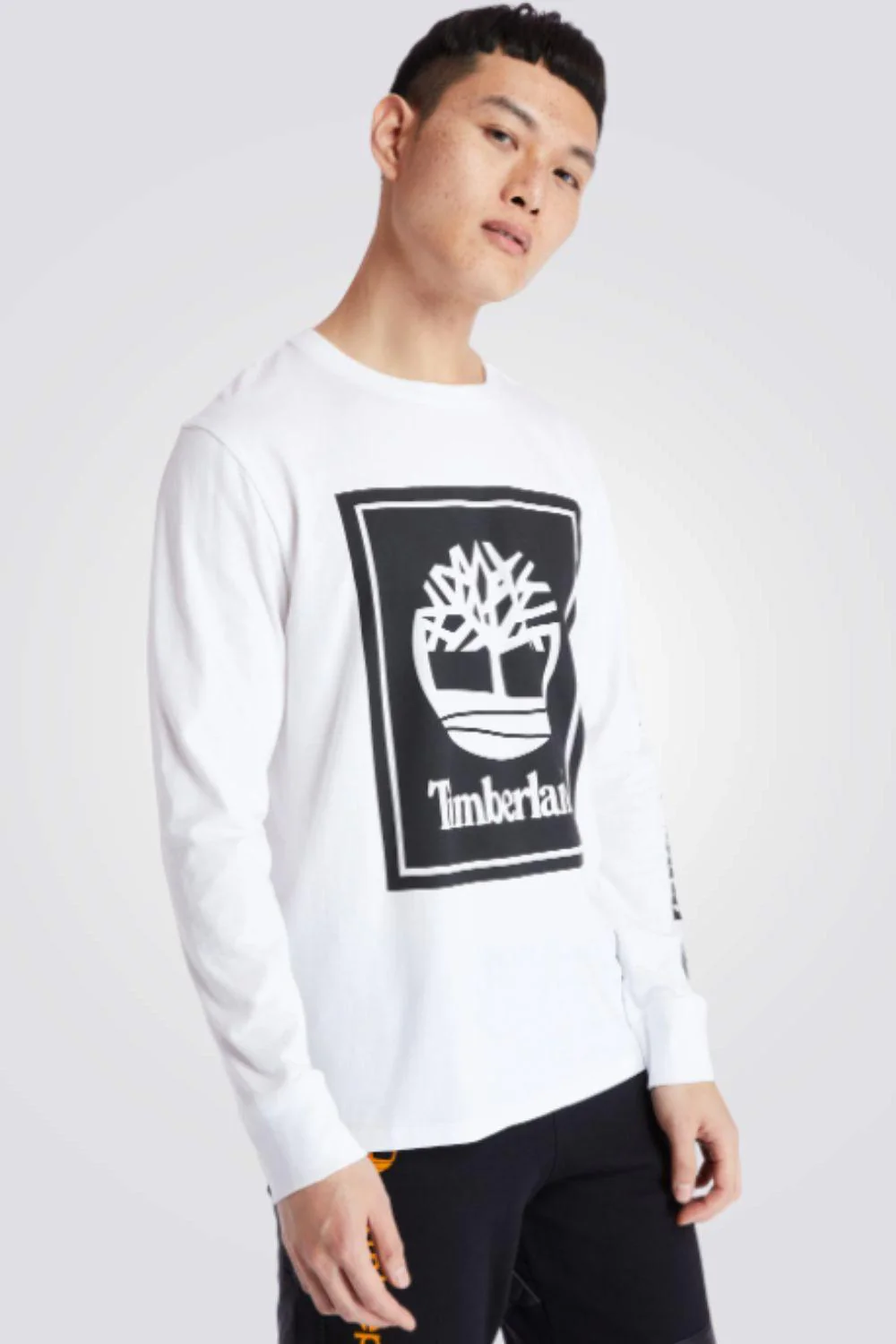 סווטשירט LS STACK LOGO TEE  צבע לבן