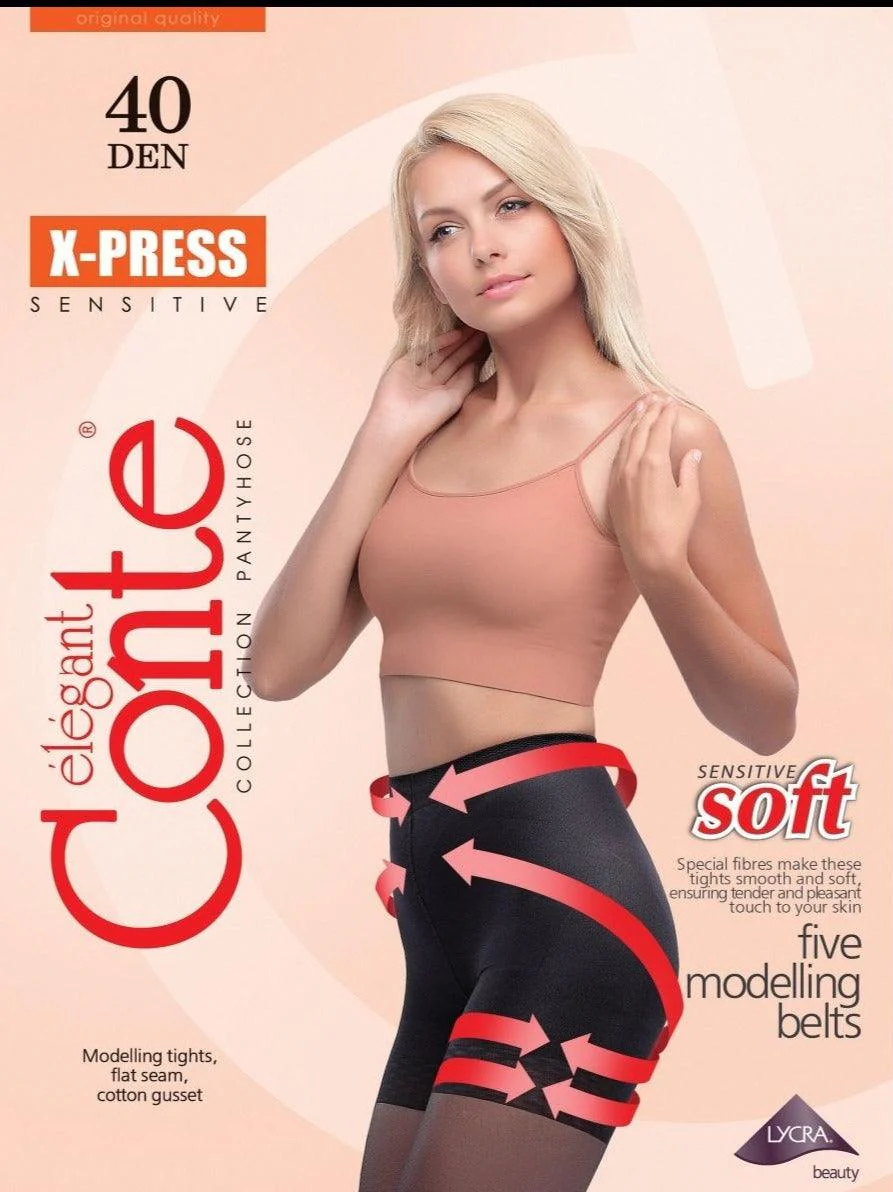 גרביון מחטב X-PRESS 40 דנייר - שחור
