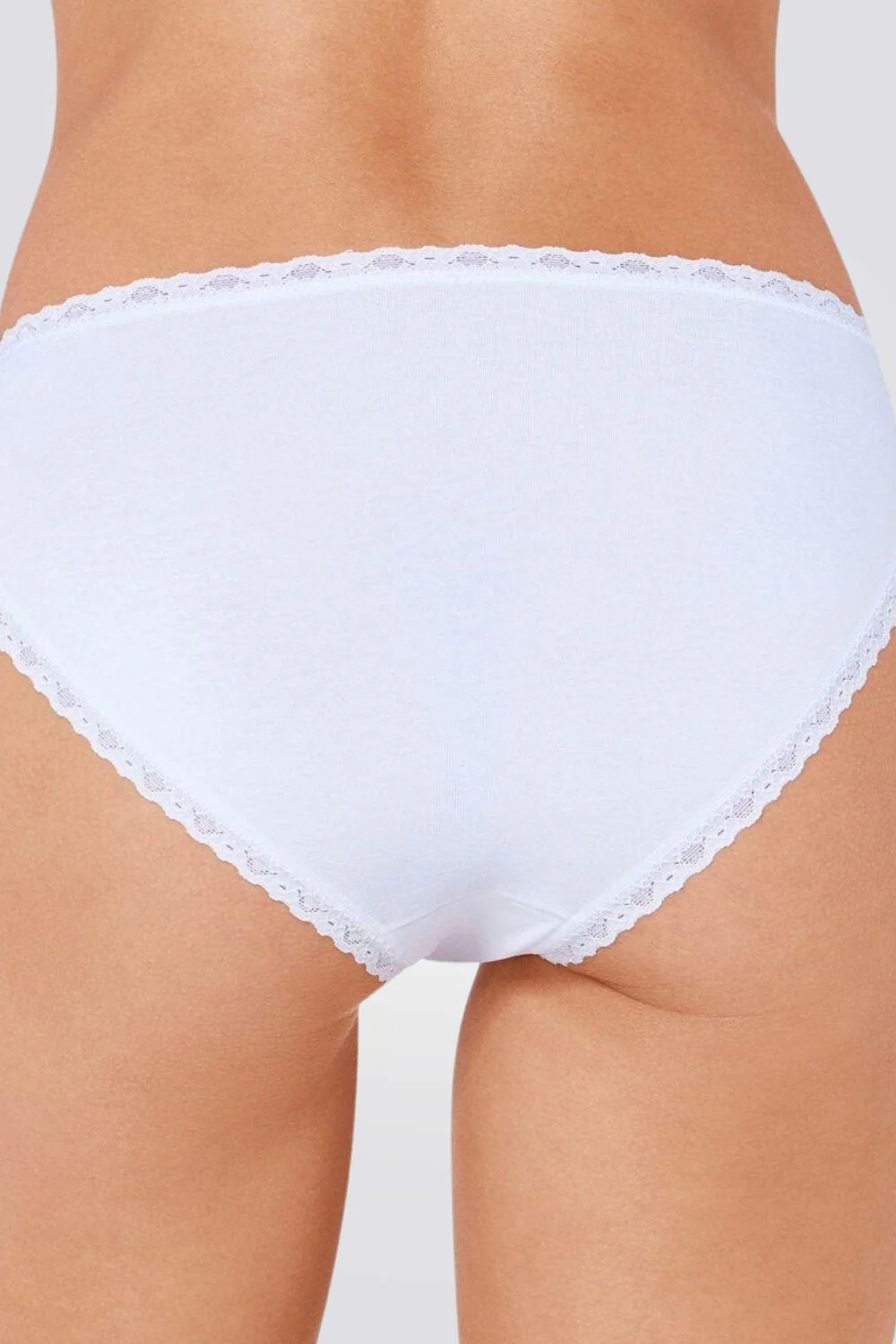 תחתוני sloggi Cotton Lace Tai לבן - Image 2