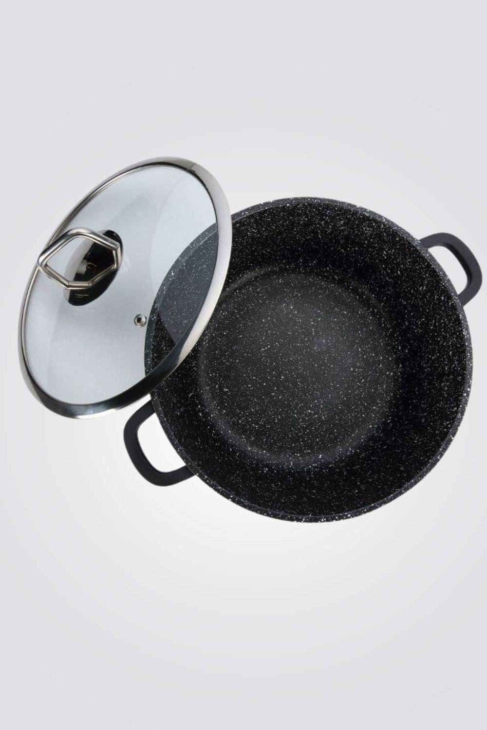 סיר סוטאז' MINERAL STONE עם ציפוי שיש+ מכסה 28 ס"מ - Image 2