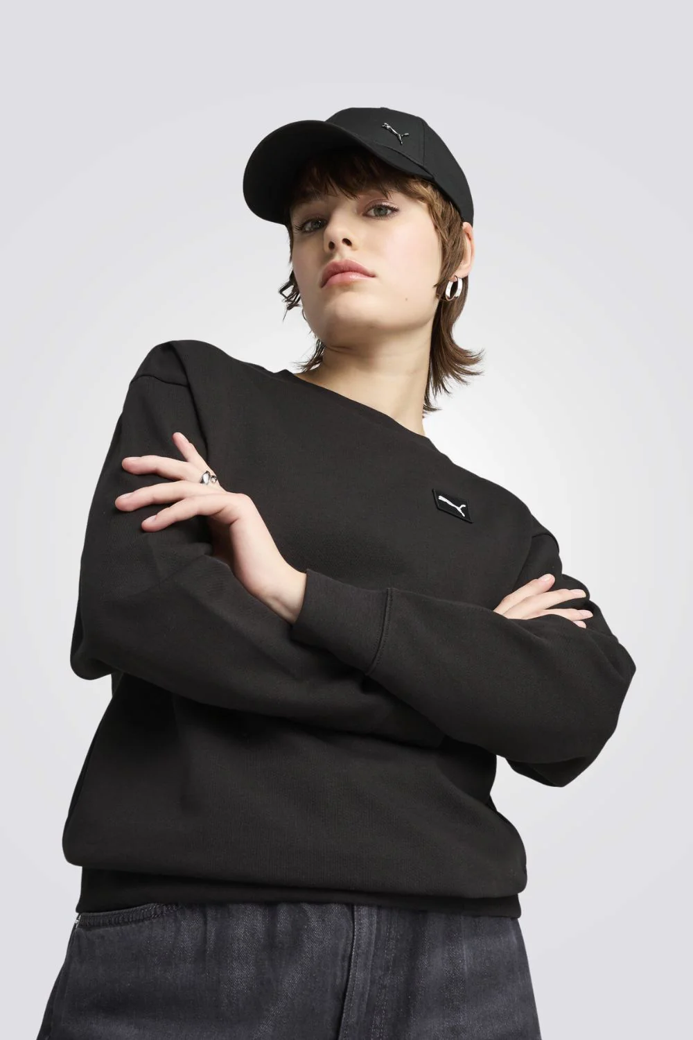 כובע PUMA Cat Baseball Cap בצבע שחור - Image 3