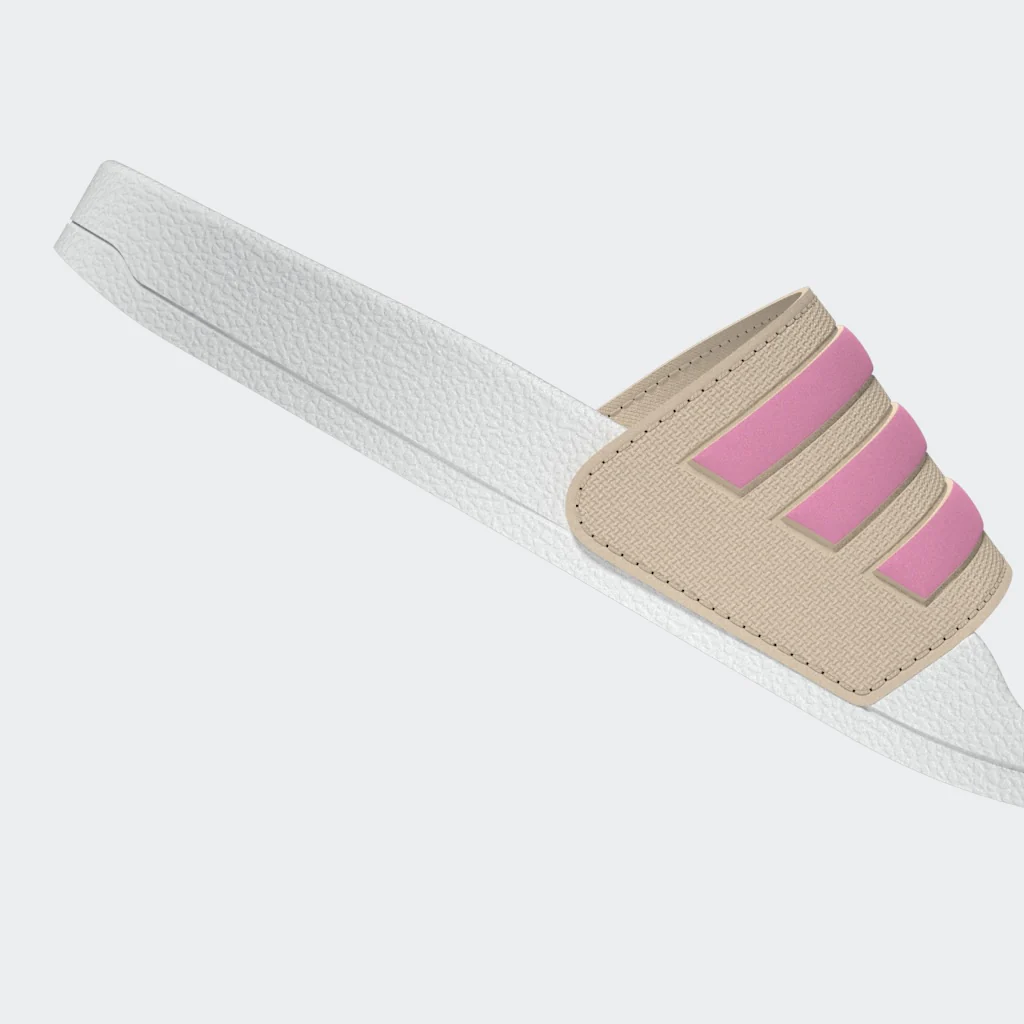 כפכפים לילדות Adilette Shower בצבע לבן וורוד - Image 8