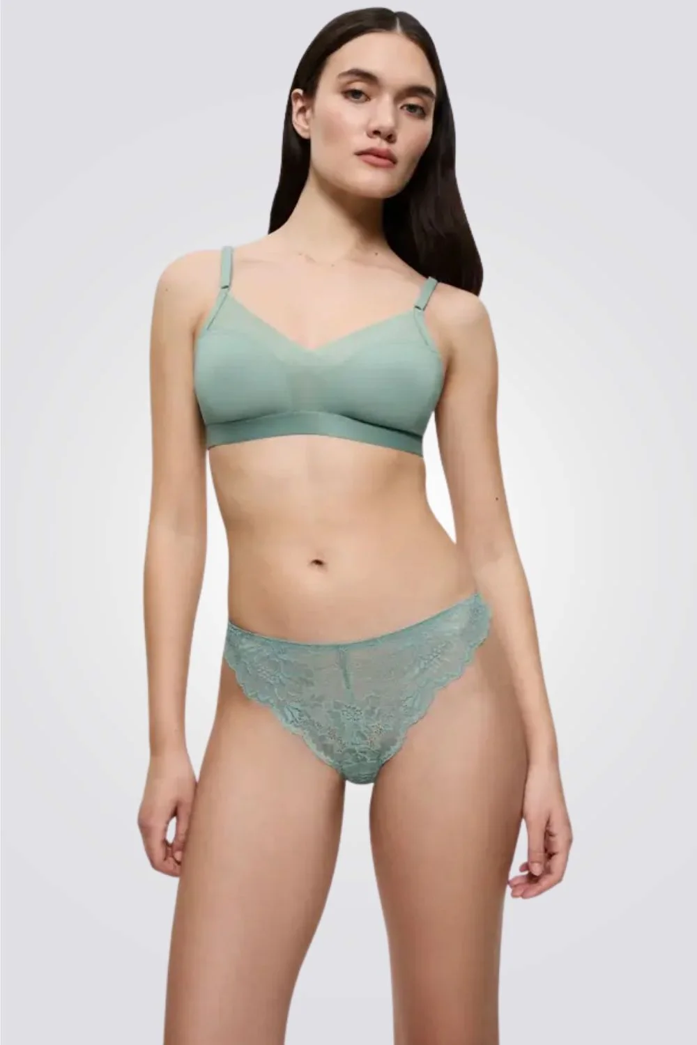 תחתוני היי לג מתחרה Amourette Charm T בצבע ירוק - Image 3