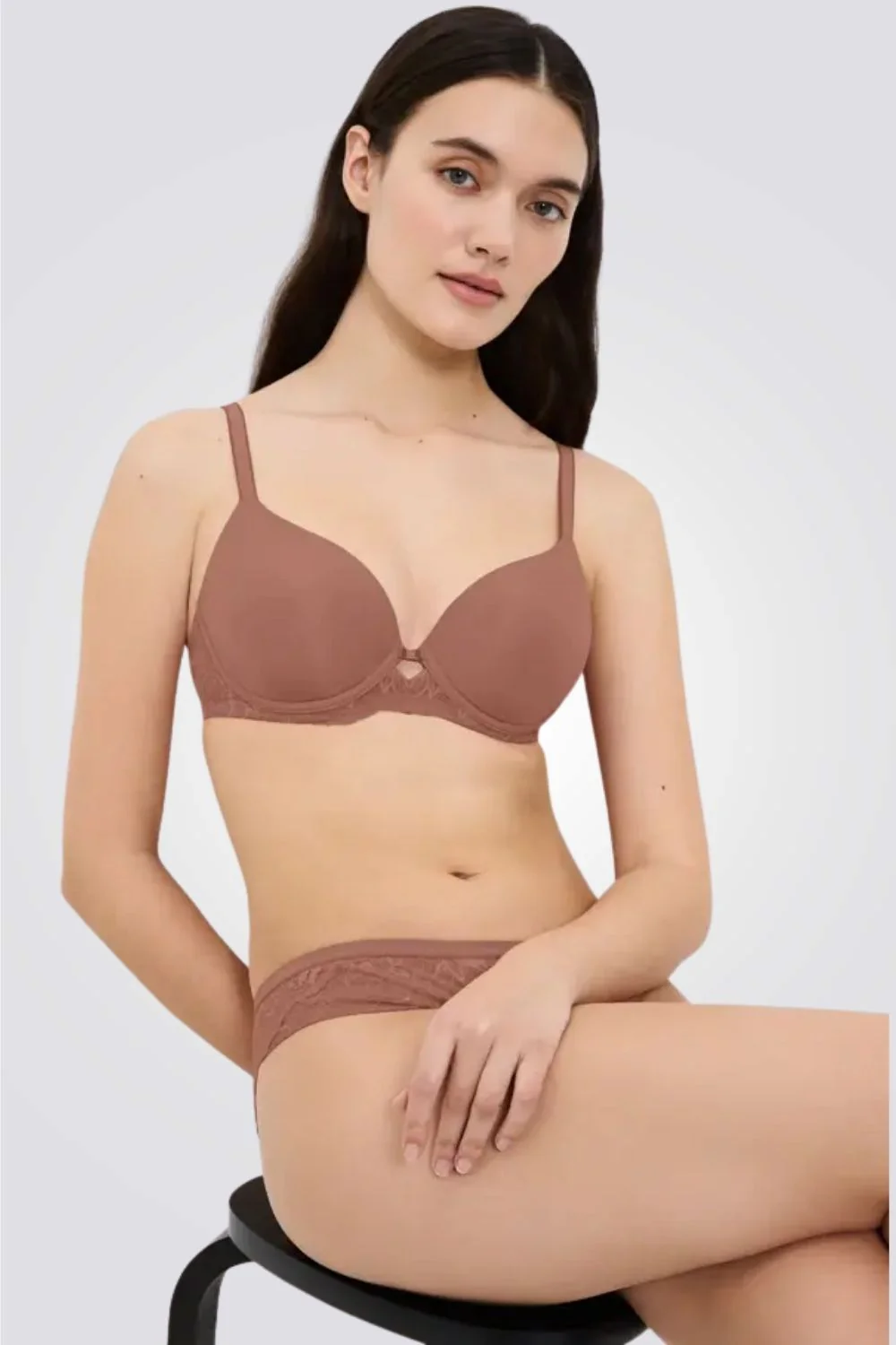 חזייה מרופדת Amourette Charm Conscious WHP01 חום - Image 3