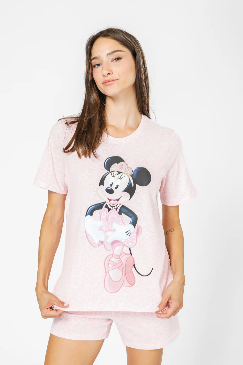 סט פיג’מה קצר MINNIE BALLERINA בצבע ורוד - Image 5