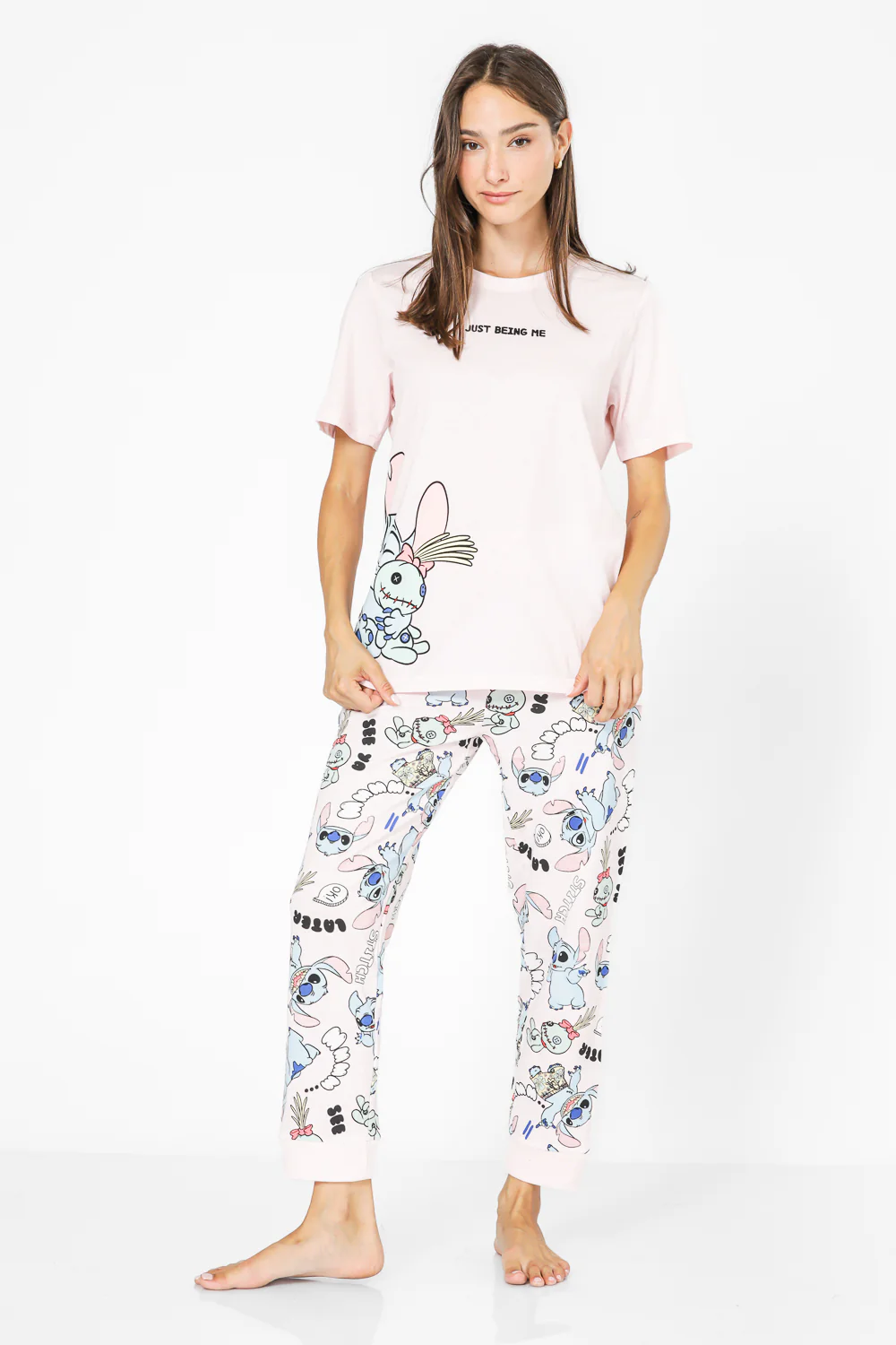 סט פיג’מה באורך 7/8 STITCH - Image 5