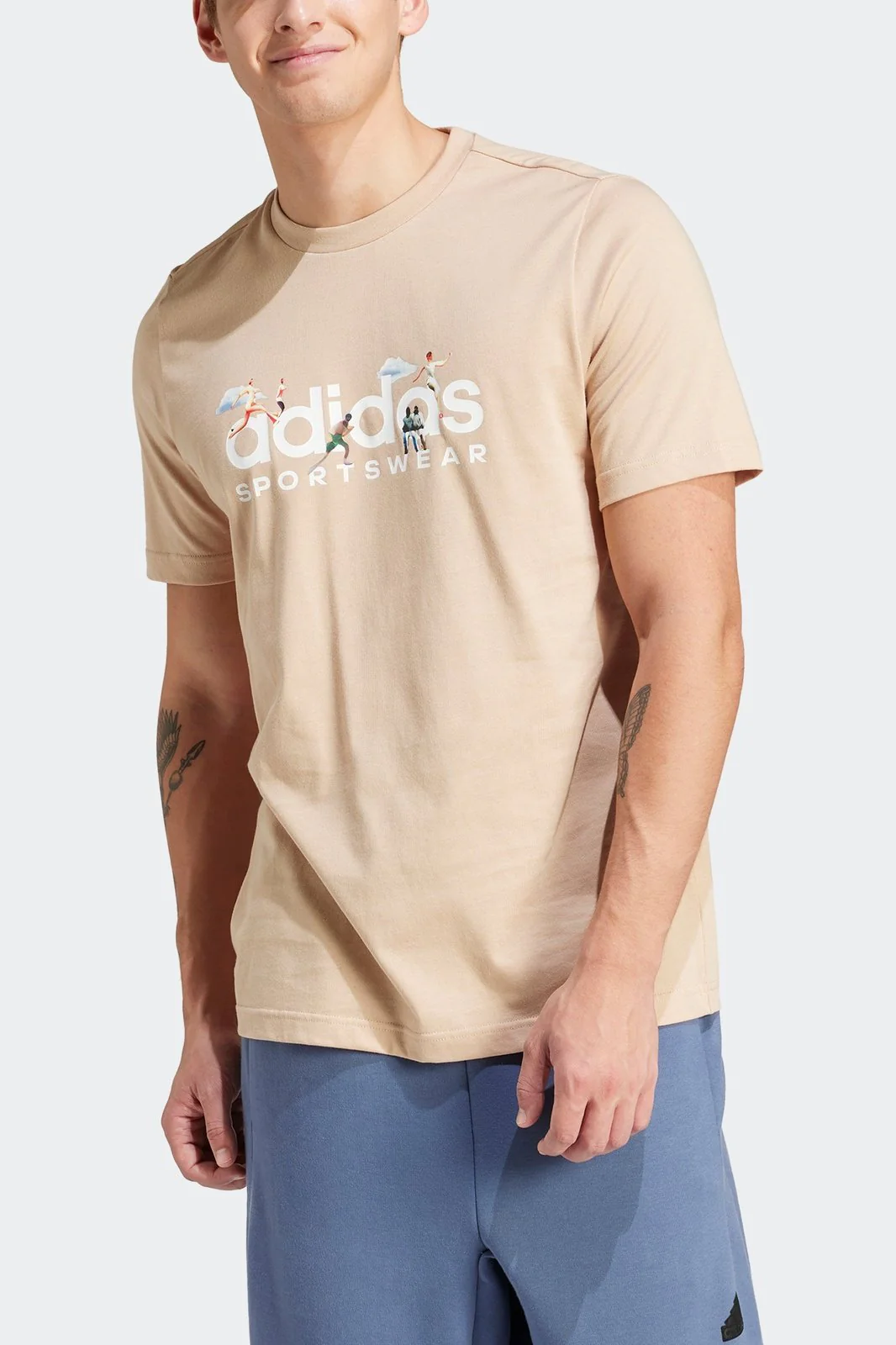 טישירט לגברים LANDSCAPE SPORTSWEAR GRAPHIC בצבע בז' - Image 3