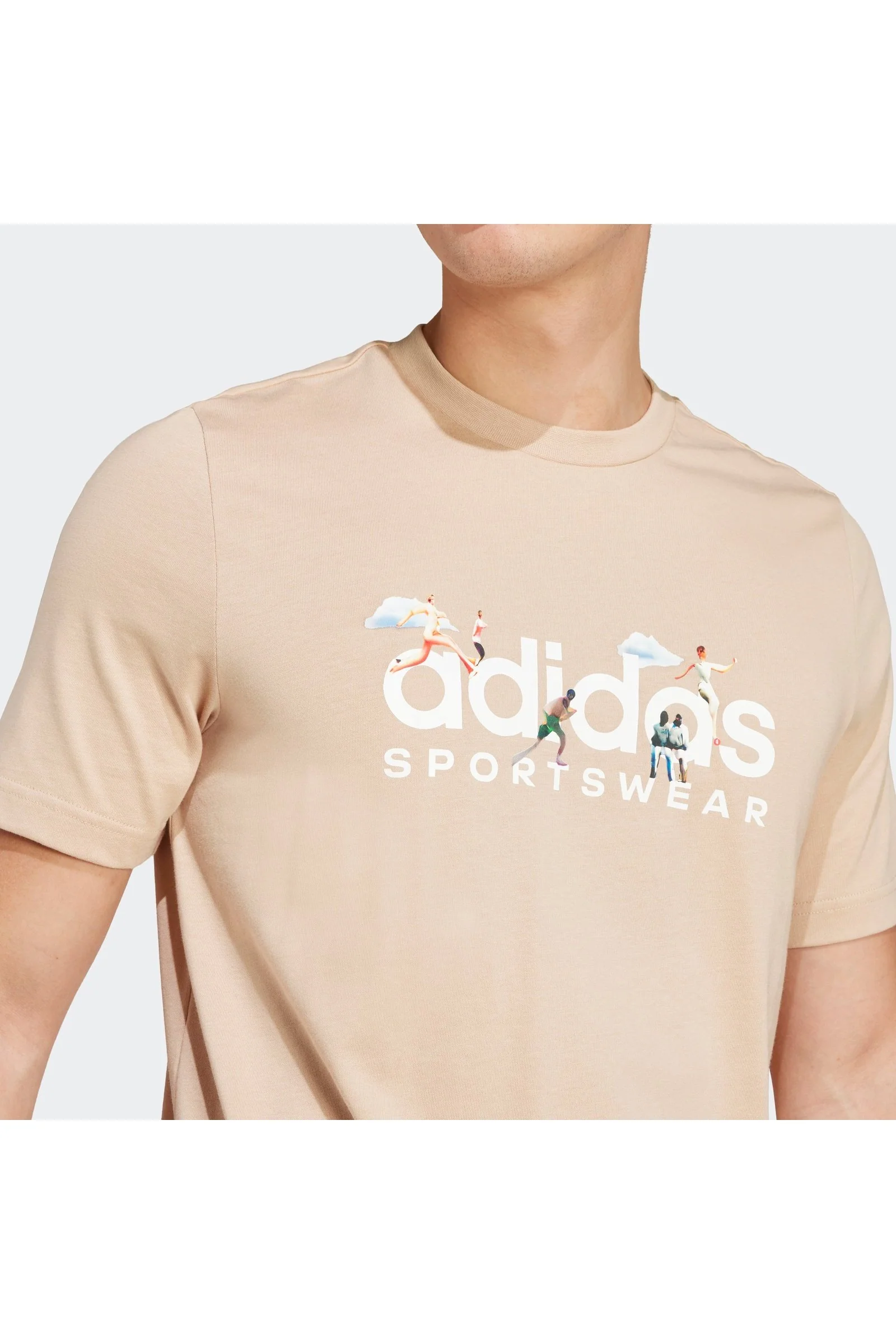 טישירט לגברים LANDSCAPE SPORTSWEAR GRAPHIC בצבע בז' - Image 5