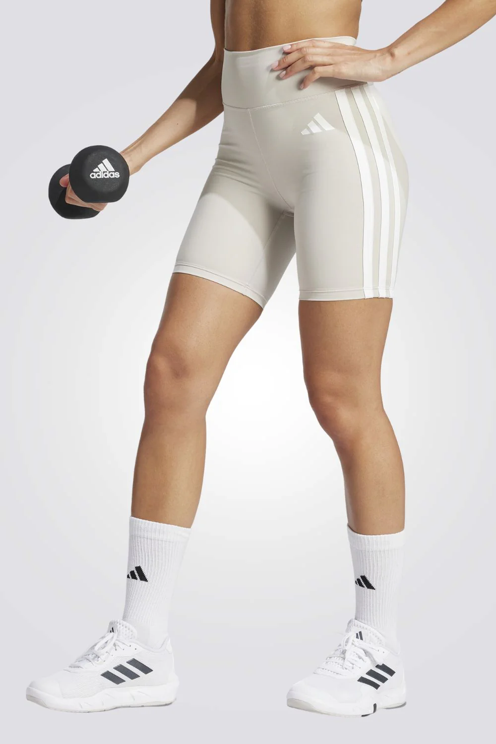 טייץ קצר  Optime Essentials 3 Stripes לנשים