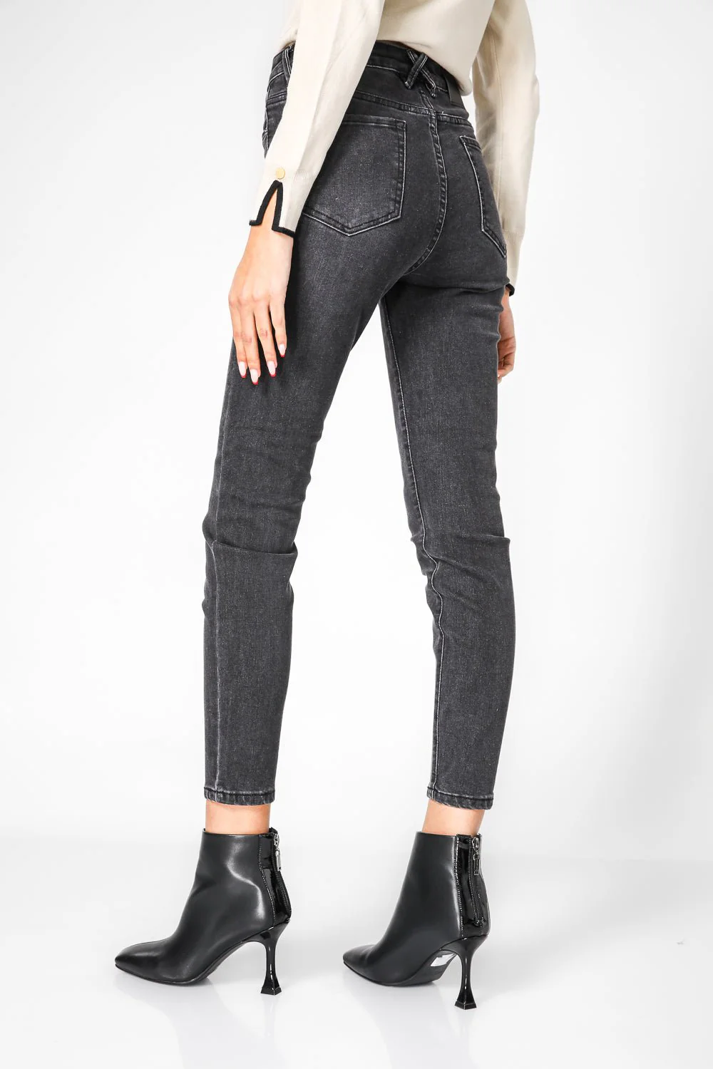 מכנס ג'ינס SKINNY שחור - Image 6