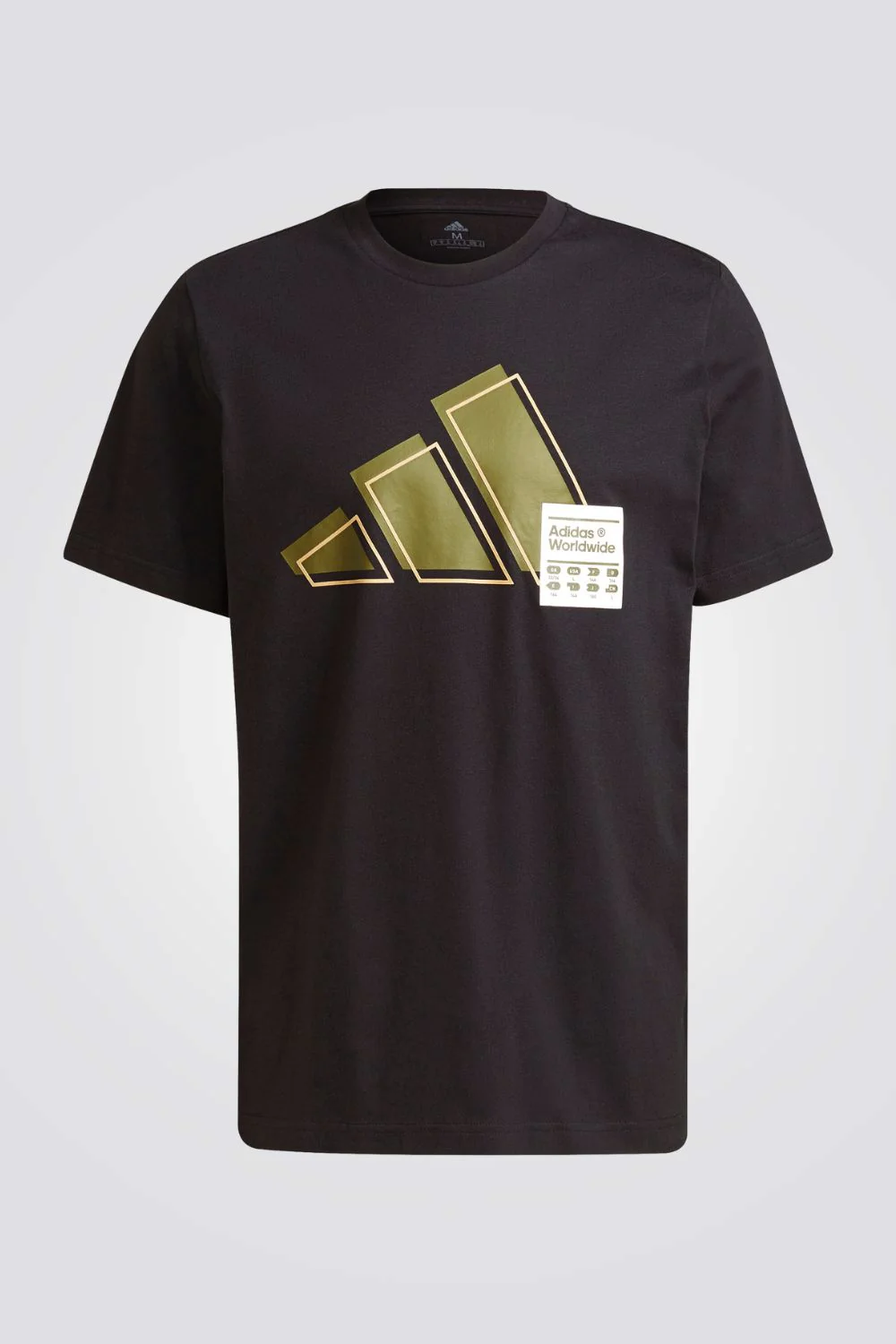 טישירט לגברים 3BAR LOGO בצבע שחור וזהב - Image 6