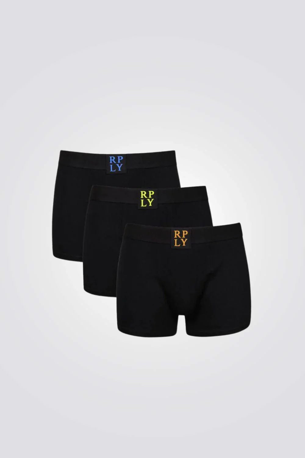 שלישיית בוקסרים קצרים שחור