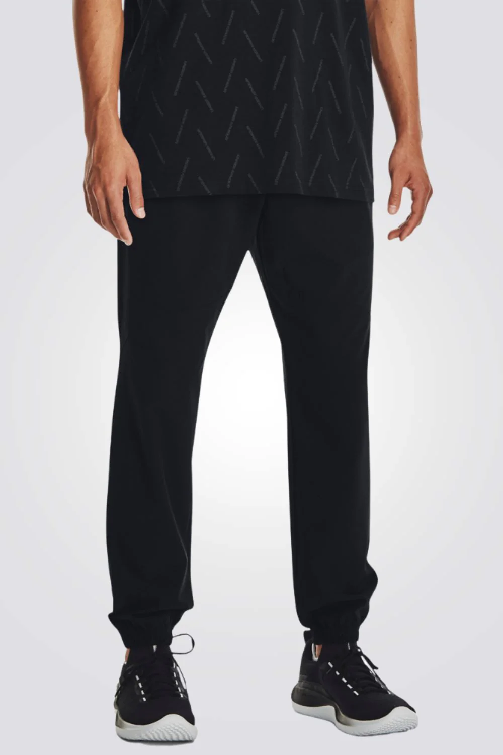 מכנסיים ארוכים לגברים Stretch Woven בצבע שחור