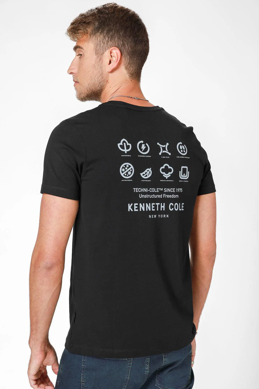 טישירט לוגו ICONS בצבע שחור - Image 2