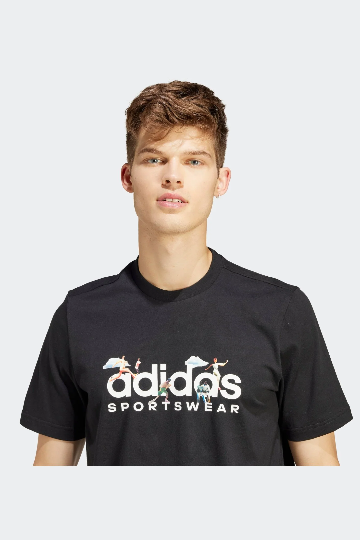 טישירט לגברים LANDSCAPE SPORTSWEAR GRAPHIC בצבע שחור - Image 3