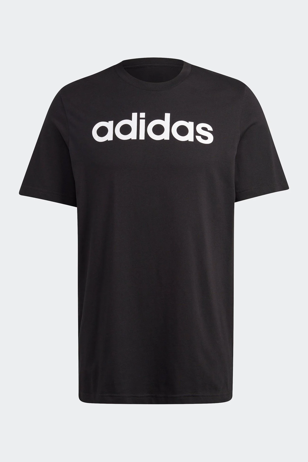 טישירט לגברים ESSENTIALS SINGLE JERSEY LINEAR EMBROIDERED בצבע שחור - Image 6