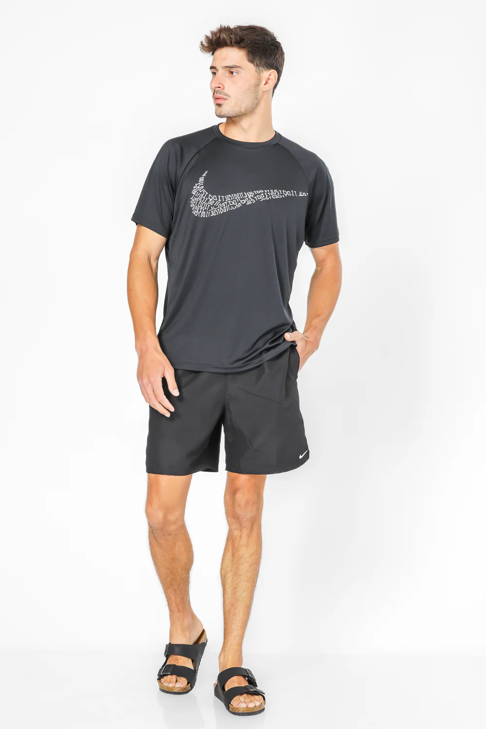 טישירט לגברים JDI SWOOSH בצבע שחור - Image 5