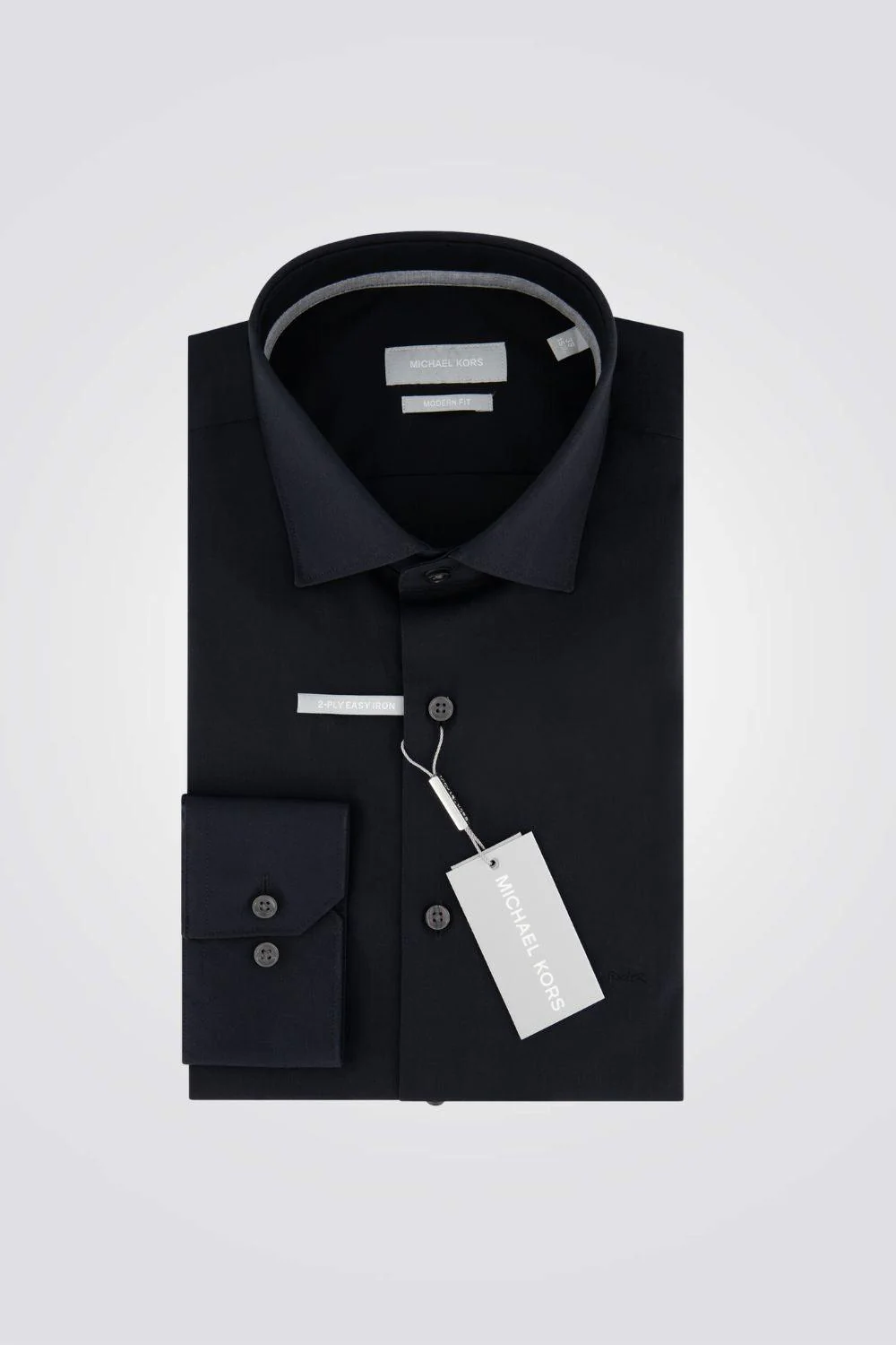 חולצה מכופתרת STRETCH MODERN בצבע שחור - Image 6