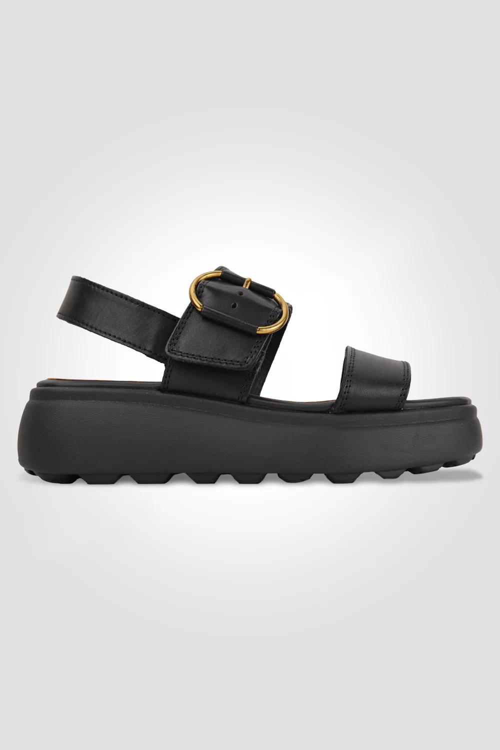 סנדלים לנשים  PELLE TACCO SUP. 3 CM בצבע שחור עם אבזם