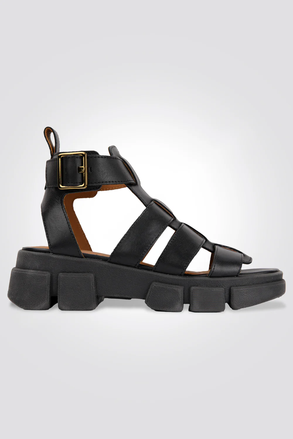 סנדלים לנשים PELLE TACCO SUP. 3 CM בצבע שחור