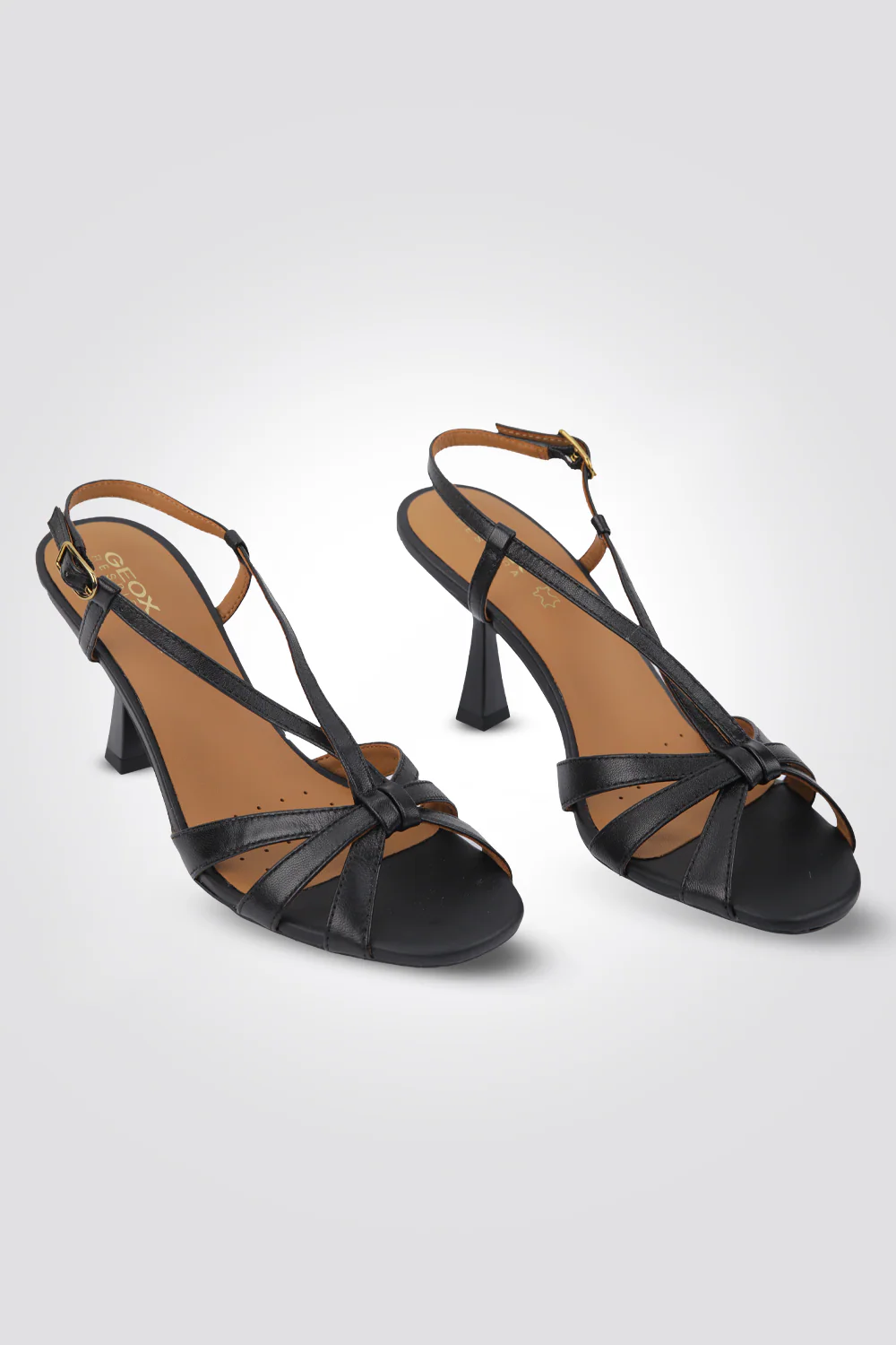 סנדלי עקב לנשים SANDALI PELLE TACCO SUP. 3 CM בצבע שחור - Image 2