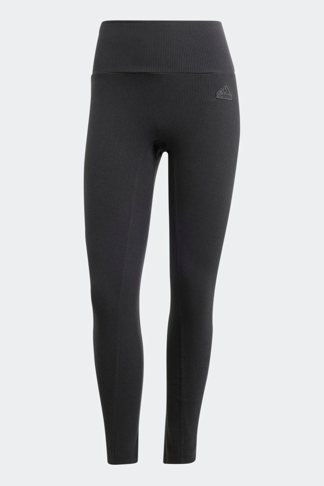 טייץ לנשים LOUNGE RIBBED HIGH-WAIST 7/8 בצבע שחור - Image 3
