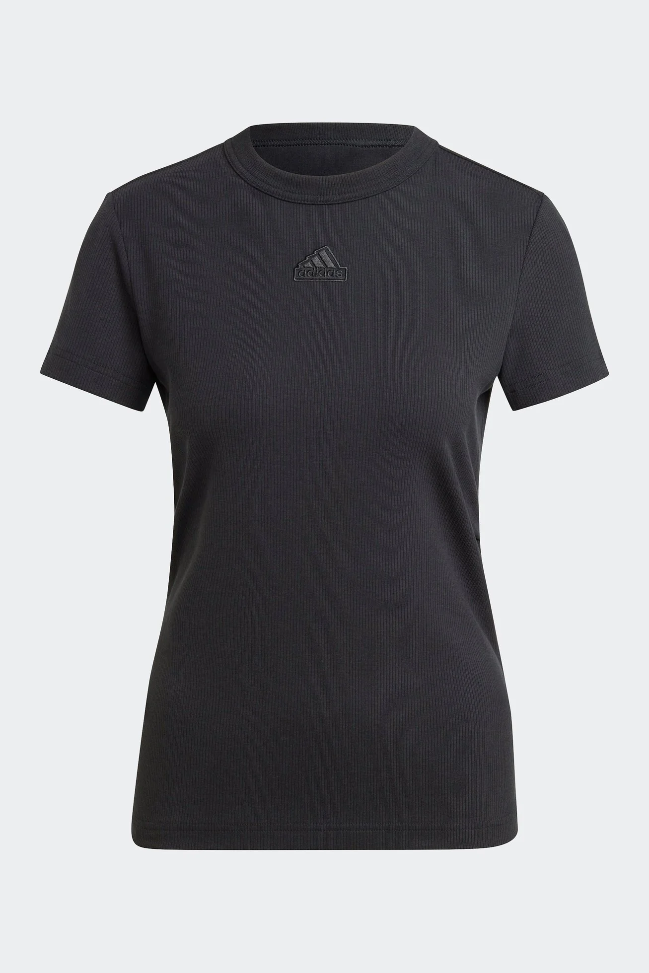 טישירט לנשים RIBBED FITTED  MATERNITY בצבע שחור - Image 6