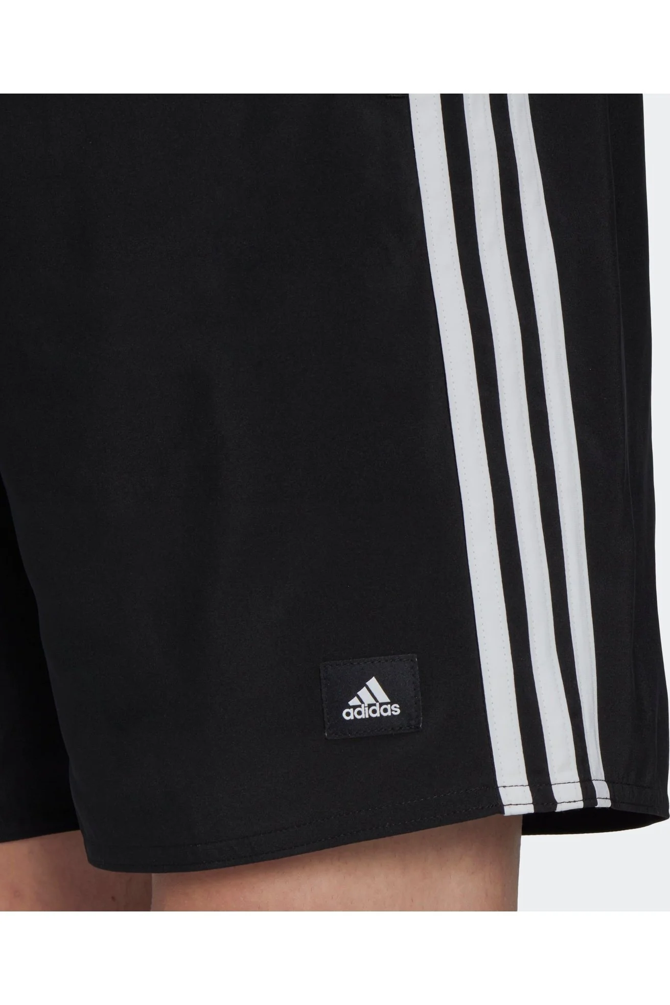 בגד ים לגברים 3-STRIPES CLX  בצבע לבן ושחור - Image 4