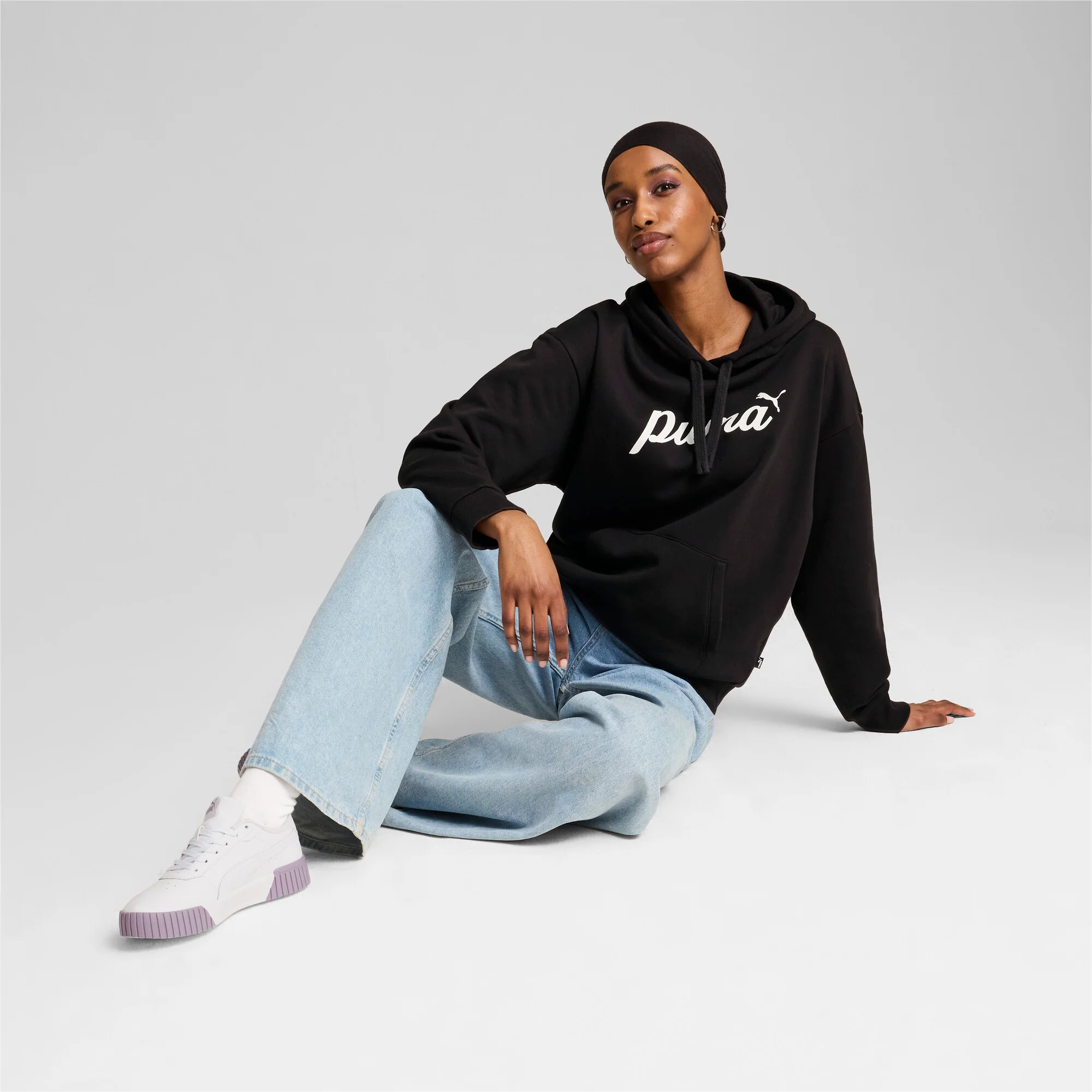 קפוצ'ון Script Hoodie לנשים בצבע שחור - Image 6