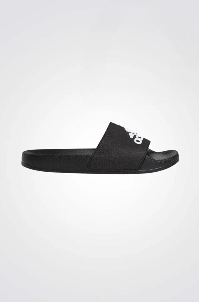 כפכפים לילדים ADILETTE SHOWER בצבע שחור ולבן