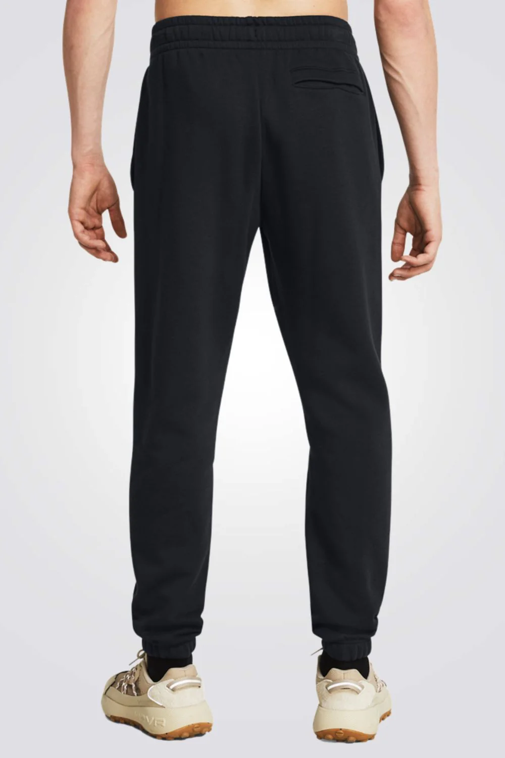 מכנסי טרנינג ארוכים Icon Fleece בצבע שחור - Image 2