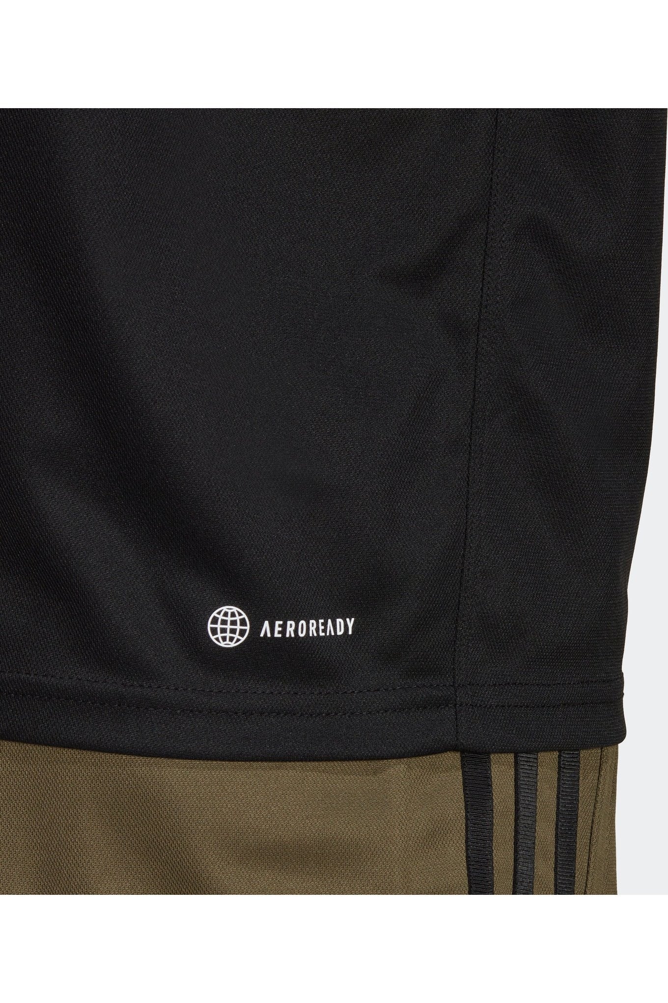 טישירט TRAIN ESSENTIALS PIQUÉ 3-STRIPES בצבע שחור ולבן - Image 5