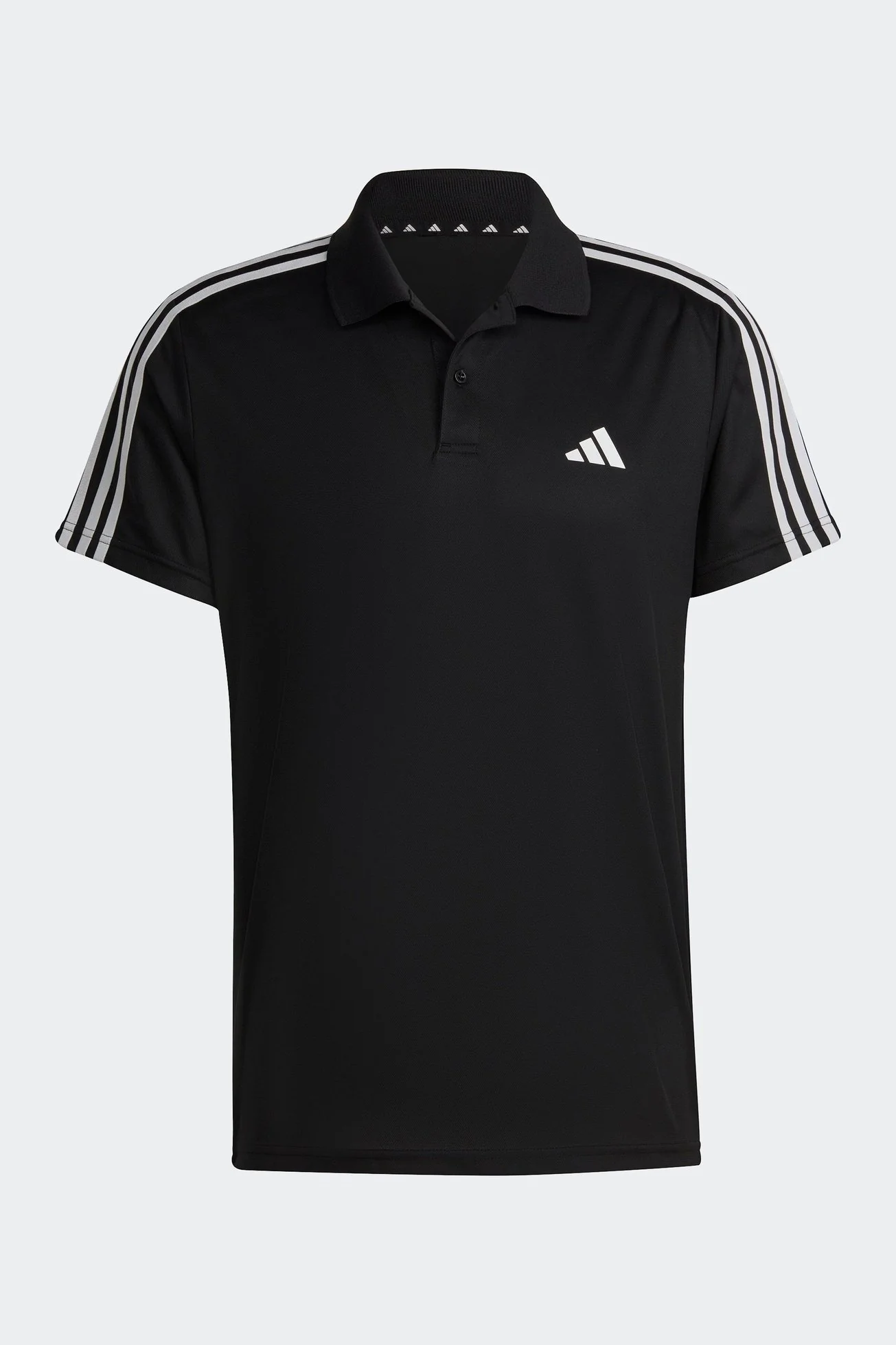 טישירט TRAIN ESSENTIALS PIQUÉ 3-STRIPES בצבע שחור ולבן - Image 6