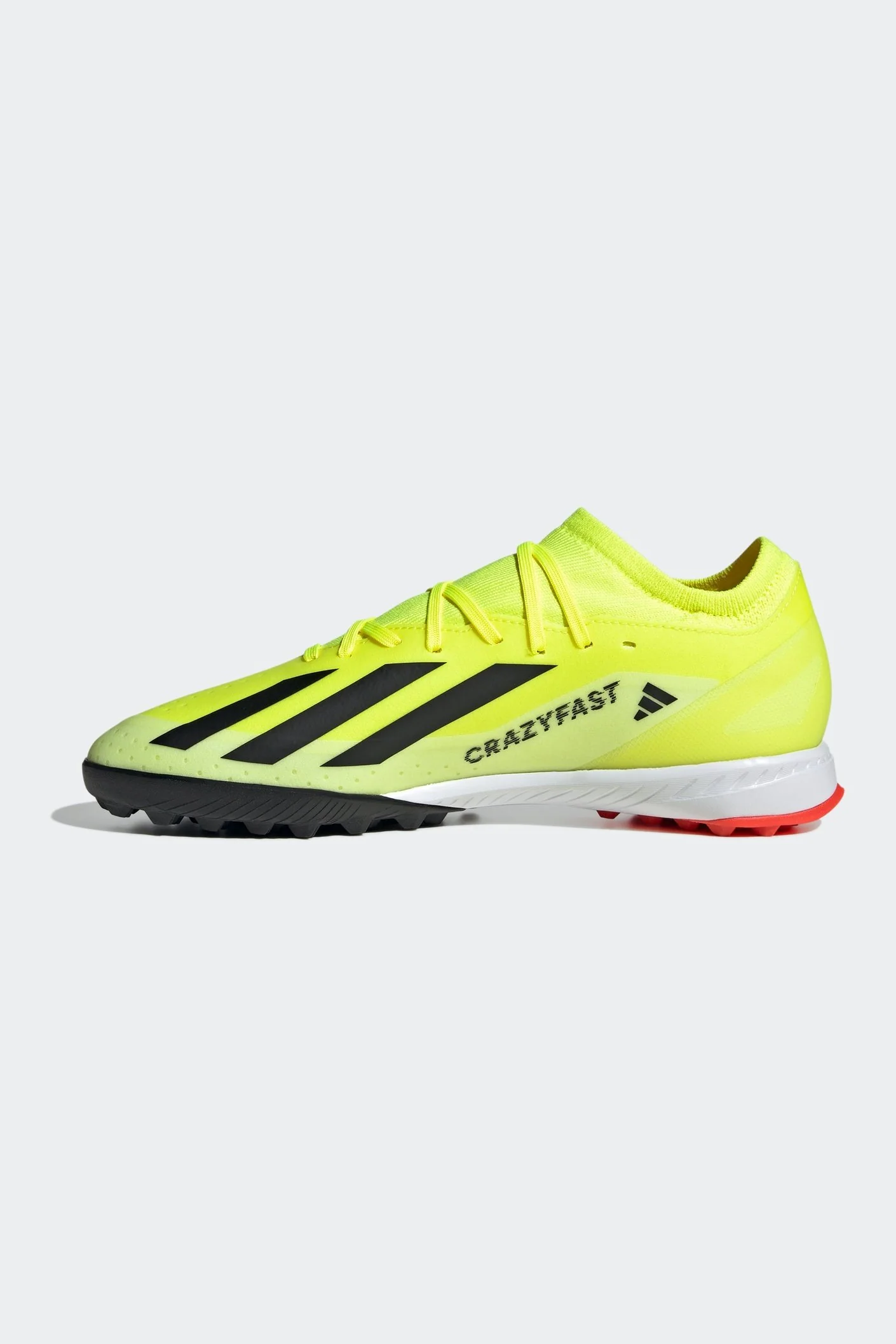 נעלי קטרגל לגברים X CRAZYFAST LEAGUE TURF בצבע שחור וצהוב זוהר - Image 6