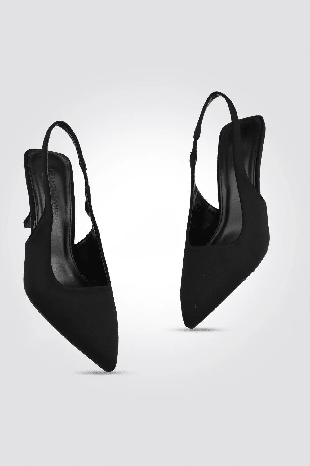 נעל עקב FABRIC SANDAL בצבע שחור - Image 2