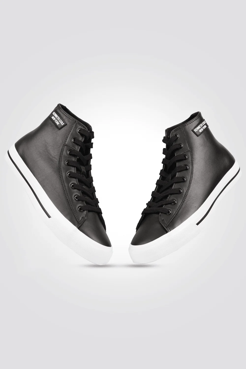 סניקרס לנשים HIGH LEATHER בצבע שחור - Image 2