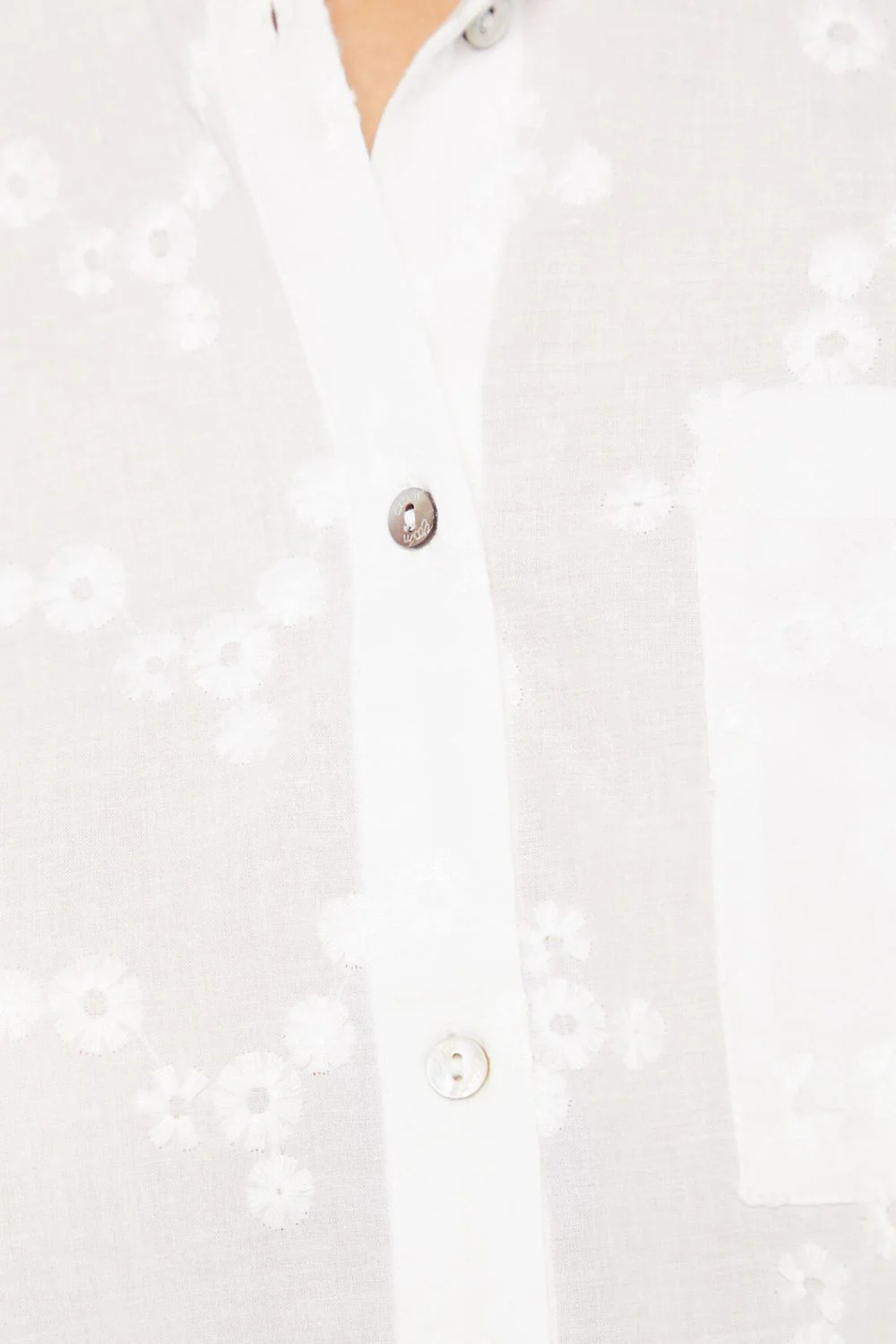 חולצת פיג'מה CHEMISE בצבע לבן - Image 4