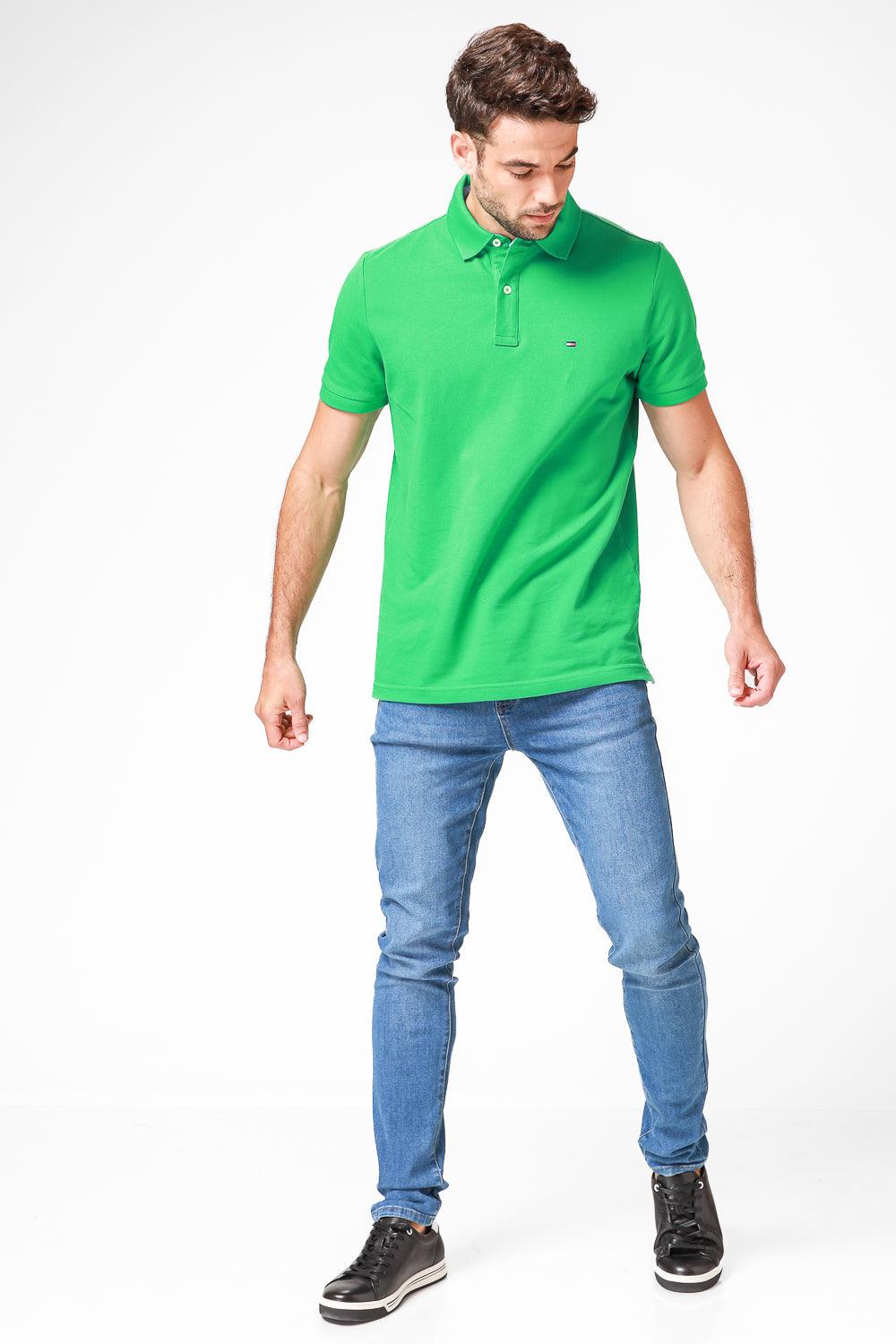 ג'ינס כותנה לייקרה בצבע כחול בהיר - Image 3