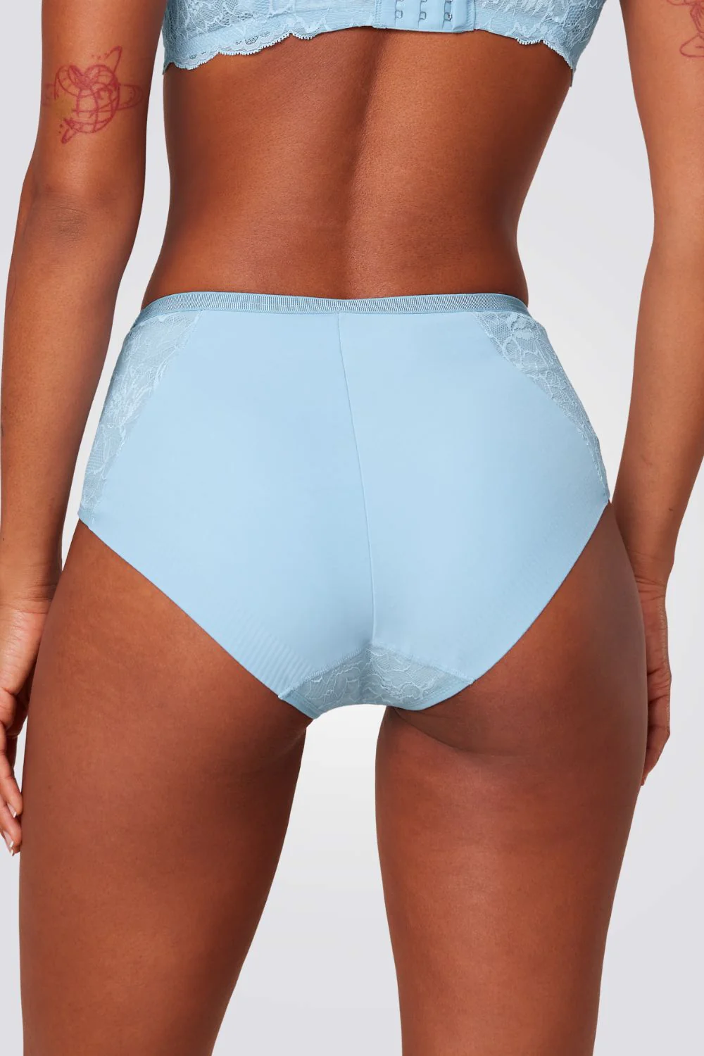 תחתוני תחרה מקסי  Amourette Charm T Maxi02 בצבע כחול - Image 2