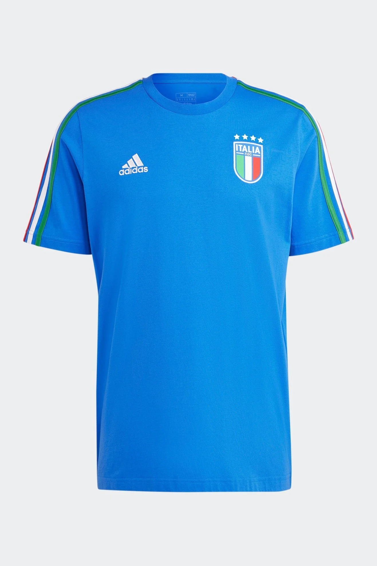 טישירט לגברים ITALY DNA 3-STRIPES בצבע כחול ולבן - Image 5