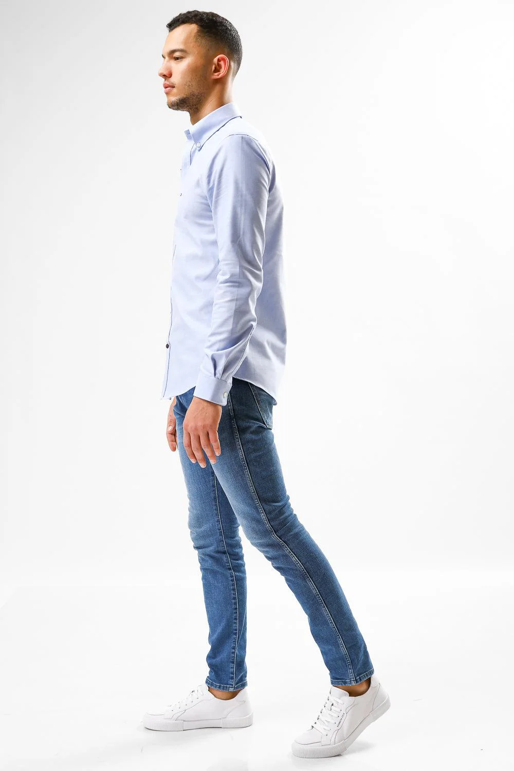מכופתרת SLIM תכלת - Image 3