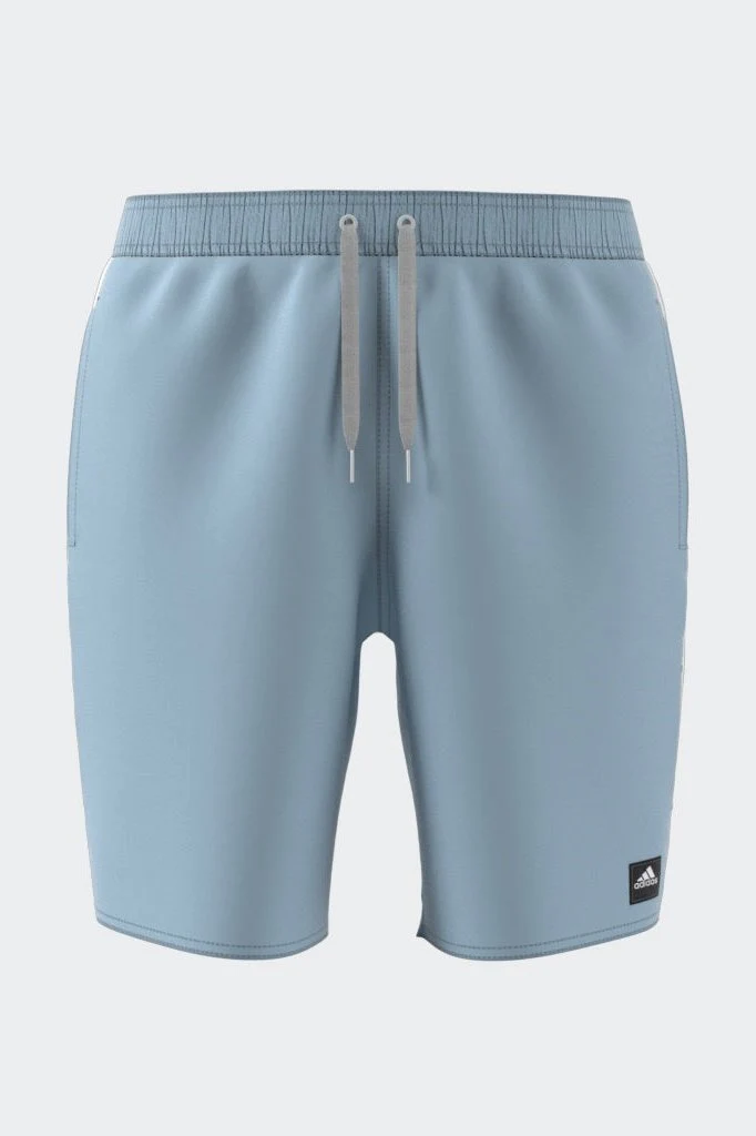 בגד ים לגברים 3 STRIPES CLX בצבע תכלת ולבן - Image 6