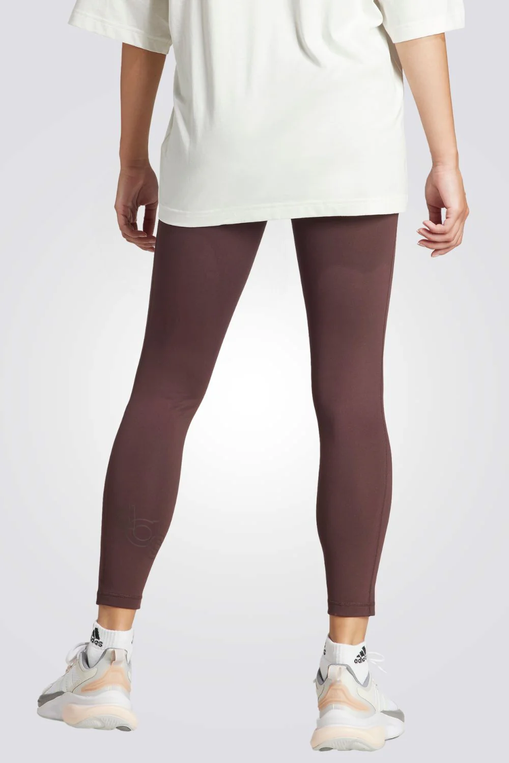 טייץ לנשים HIGH-WAISTED PRINT בצבע בורדו - Image 2