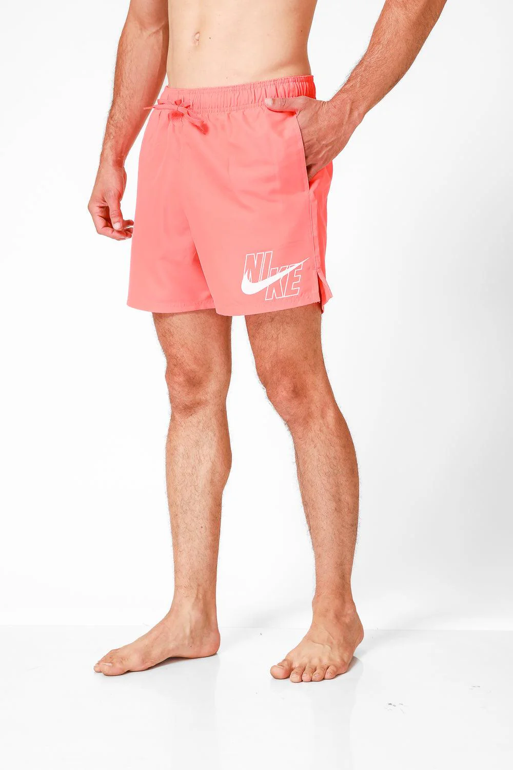 בגד ים NIKE LOGO SOLID בצבע אדום