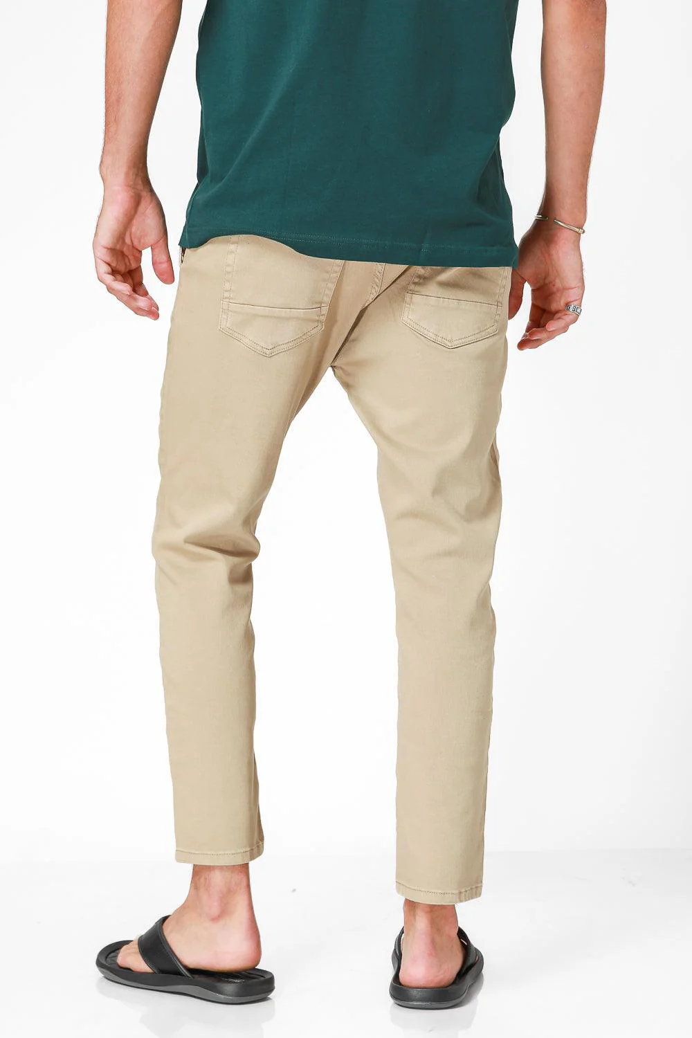מכנסי JOGGER DRAW צבע בז' - Image 3